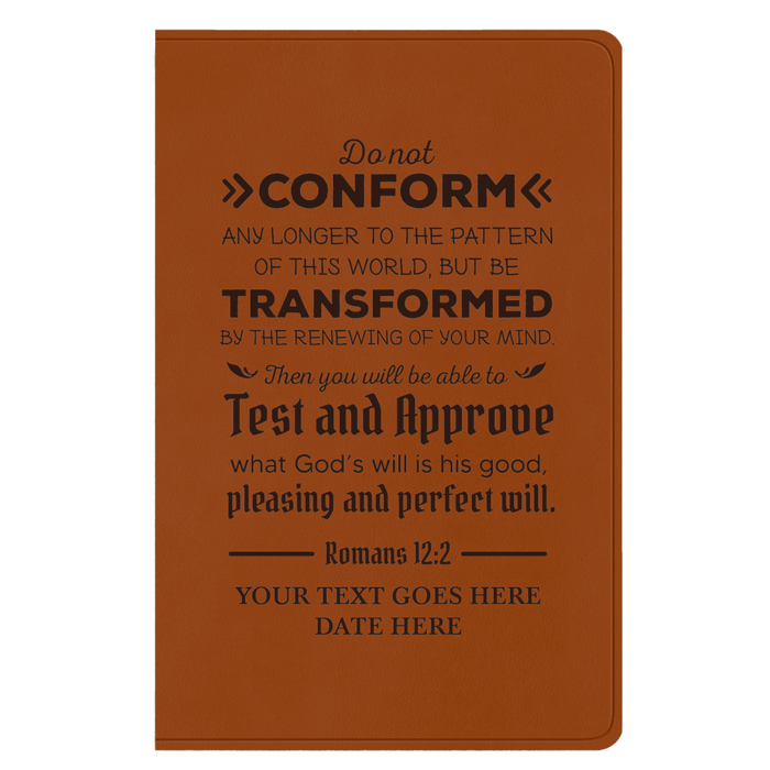 ESV Light Brown Standard Size Holy Bible Large Print | Romans 12:2