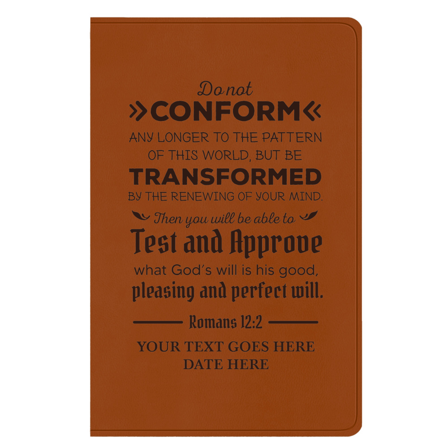 ESV Faux Leather Bible Large Full Cover Romans 12:2 Design | Shepherds Shelf - Shepherds Shelf