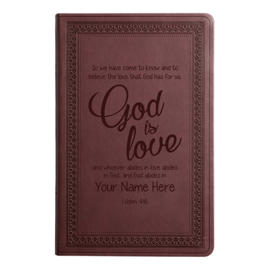 ESV Large Print Bible Full 1 John 4:16 | Purple Plum Faux Leather | Shepherds Shelf - Shepherds Shelf
