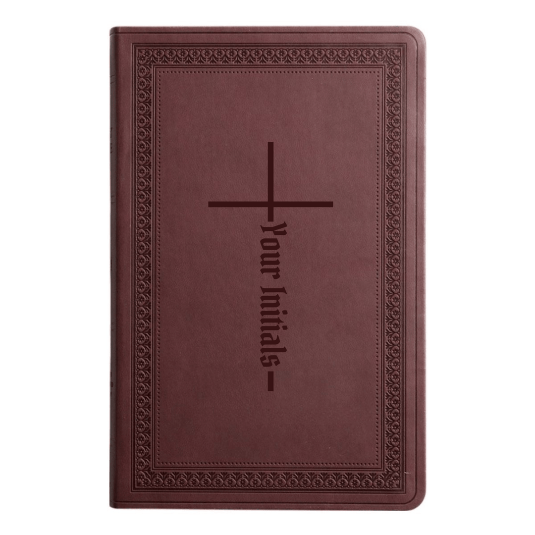 ESV Large Print Bible Full Cover Christian Cross | Purple Plum Faux Leather | Shepherds Shelf - Shepherds Shelf
