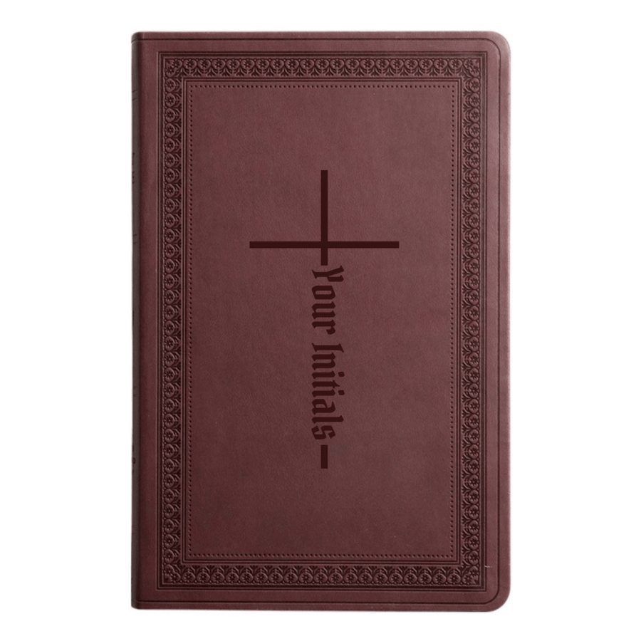 ESV Large Print Bible Full Cover Christian Cross | Purple Plum Faux Leather | Shepherds Shelf - Shepherds Shelf