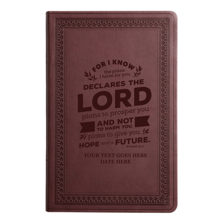 ESV Large Print Bible Full Cover Jeremiah 29:11 | Purple Plum Faux Leather | Shepherds Shelf - Shepherds Shelf