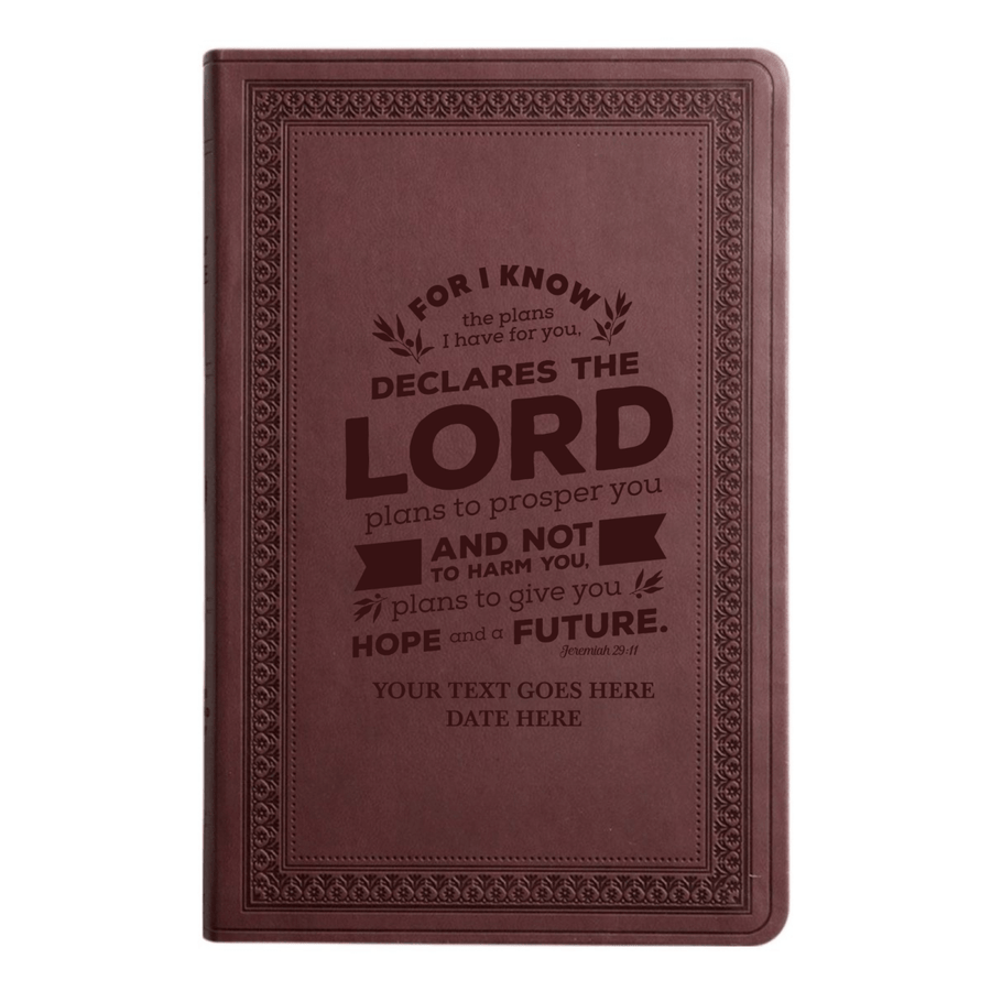 ESV Large Print Bible Full Cover Jeremiah 29:11 | Purple Plum Faux Leather | Shepherds Shelf - Shepherds Shelf