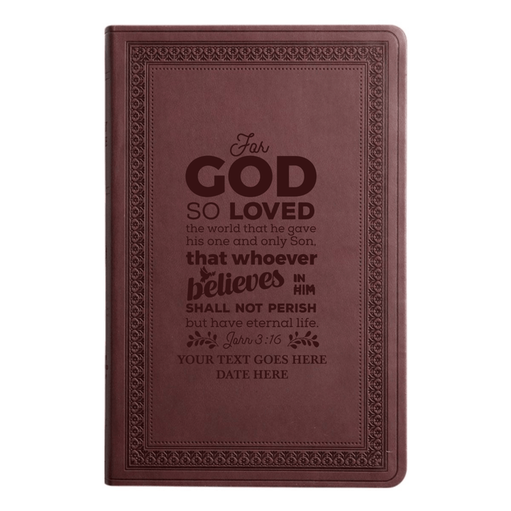 ESV Large Print Bible Full Cover John 3:16 | Purple Plum Faux Leather | Shepherds Shelf - Shepherds Shelf