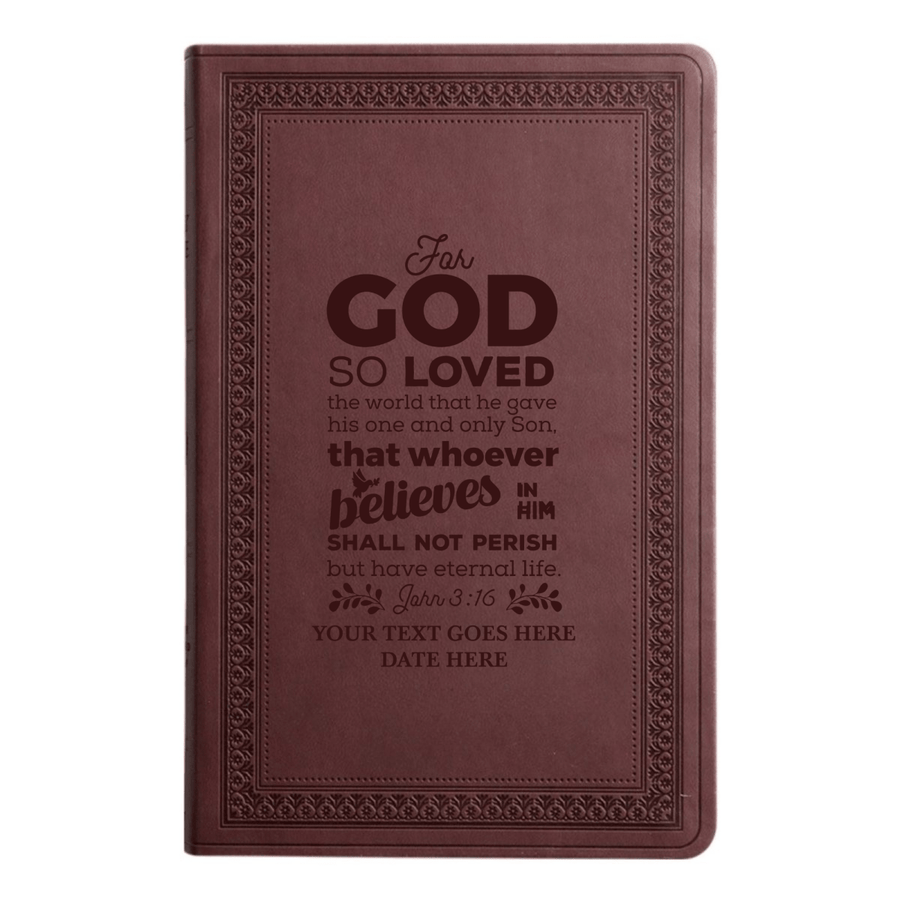 ESV Large Print Bible Full Cover John 3:16 | Purple Plum Faux Leather | Shepherds Shelf - Shepherds Shelf