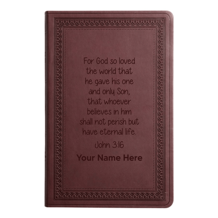 ESV Large Print Bible Full Cover John 3:16_Study 1 | Purple Plum Faux Leather | Shepherds Shelf - Shepherds Shelf