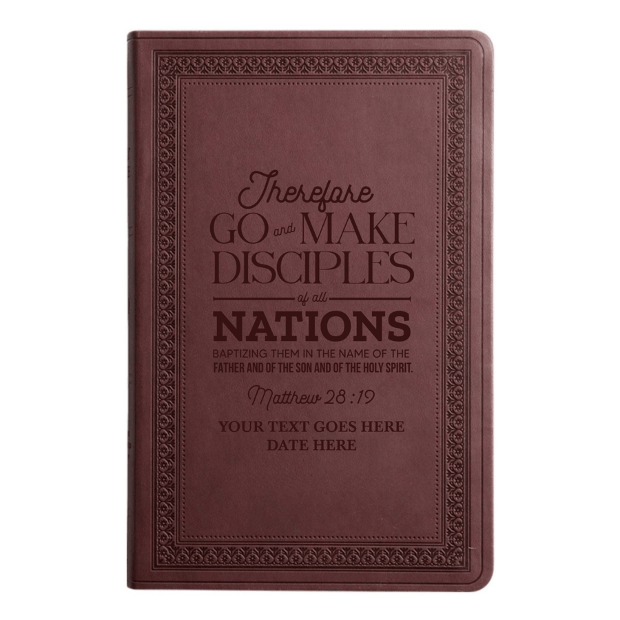ESV Large Print Bible Full Cover Matthew 28:19 | Purple Plum Faux Leather | Shepherds Shelf - Shepherds Shelf