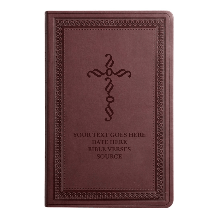 ESV Large Print Bible Full Cover Pen Stroke Cross | Purple Plum Faux Leather | Shepherds Shelf - Shepherds Shelf