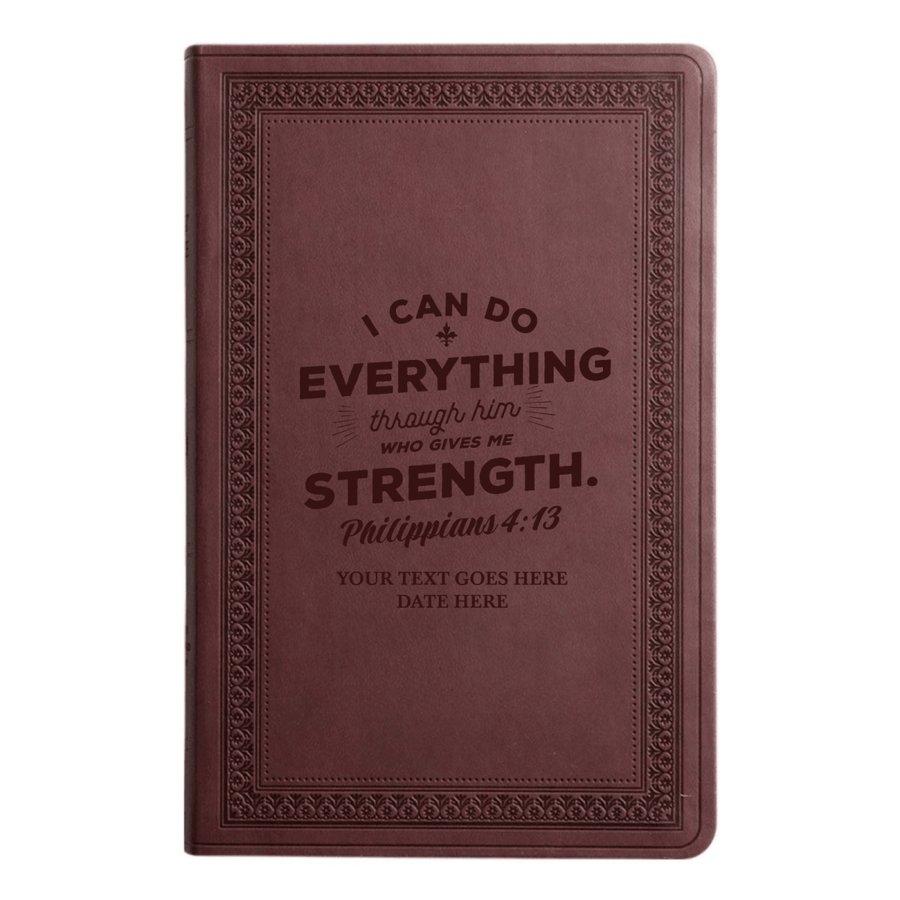 ESV Large Print Bible Full Cover Philippians 4:13 | Purple Plum Faux Leather | Shepherds Shelf - Shepherds Shelf