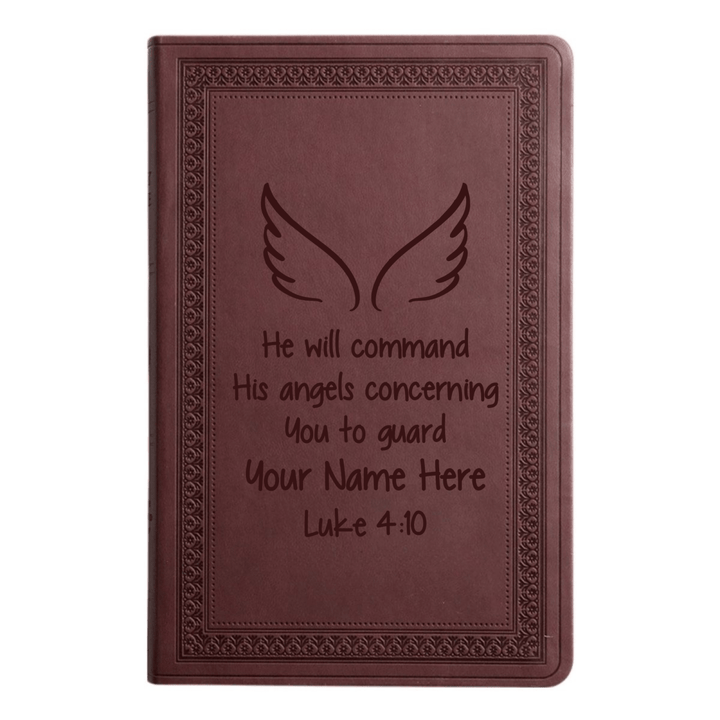 ESV Large Print Bible Full Luke 4:10 | Purple Plum Faux Leather | Shepherds Shelf - Shepherds Shelf