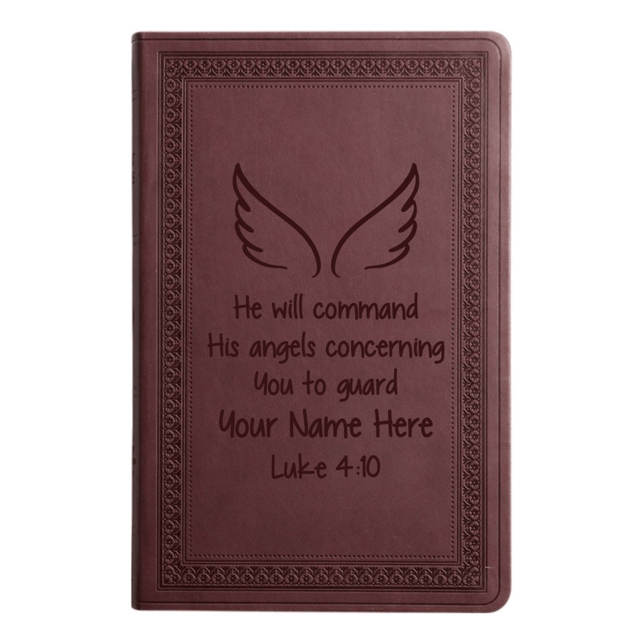 ESV Large Print Bible Full Luke 4:10 | Purple Plum Faux Leather | Shepherds Shelf - Shepherds Shelf