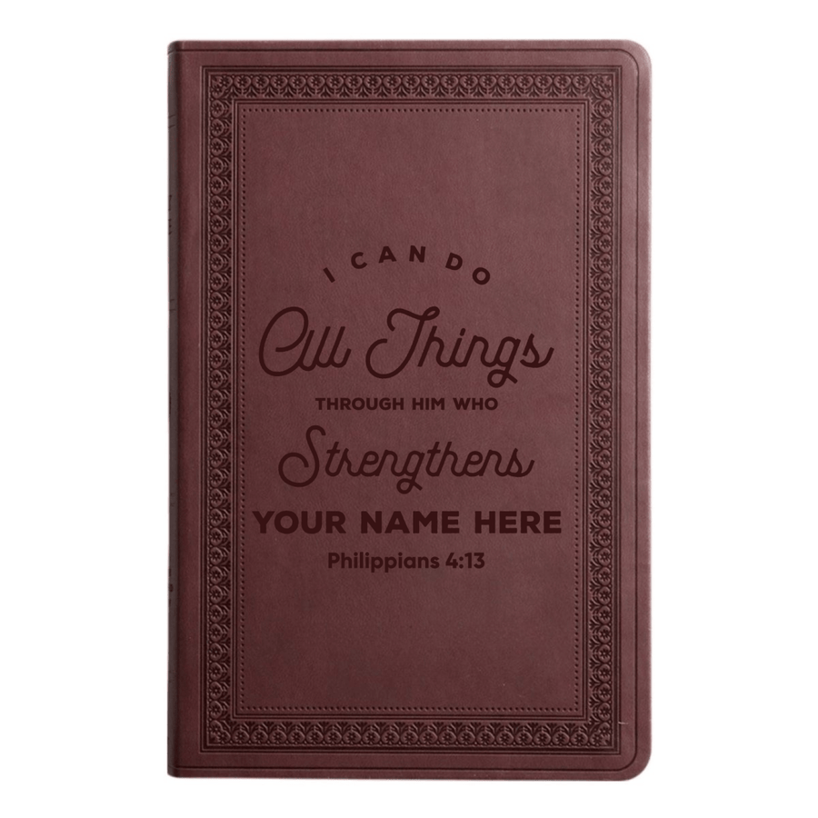 ESV Large Print Bible Full Philippians 4:13 | Purple Plum Faux Leather | Shepherds Shelf - Shepherds Shelf