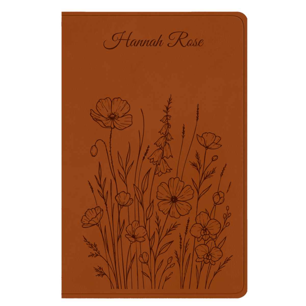 ESV Light Brown Standard Size Holy Bible Large Print | Bunch of Flowers - Shepherds Shelf