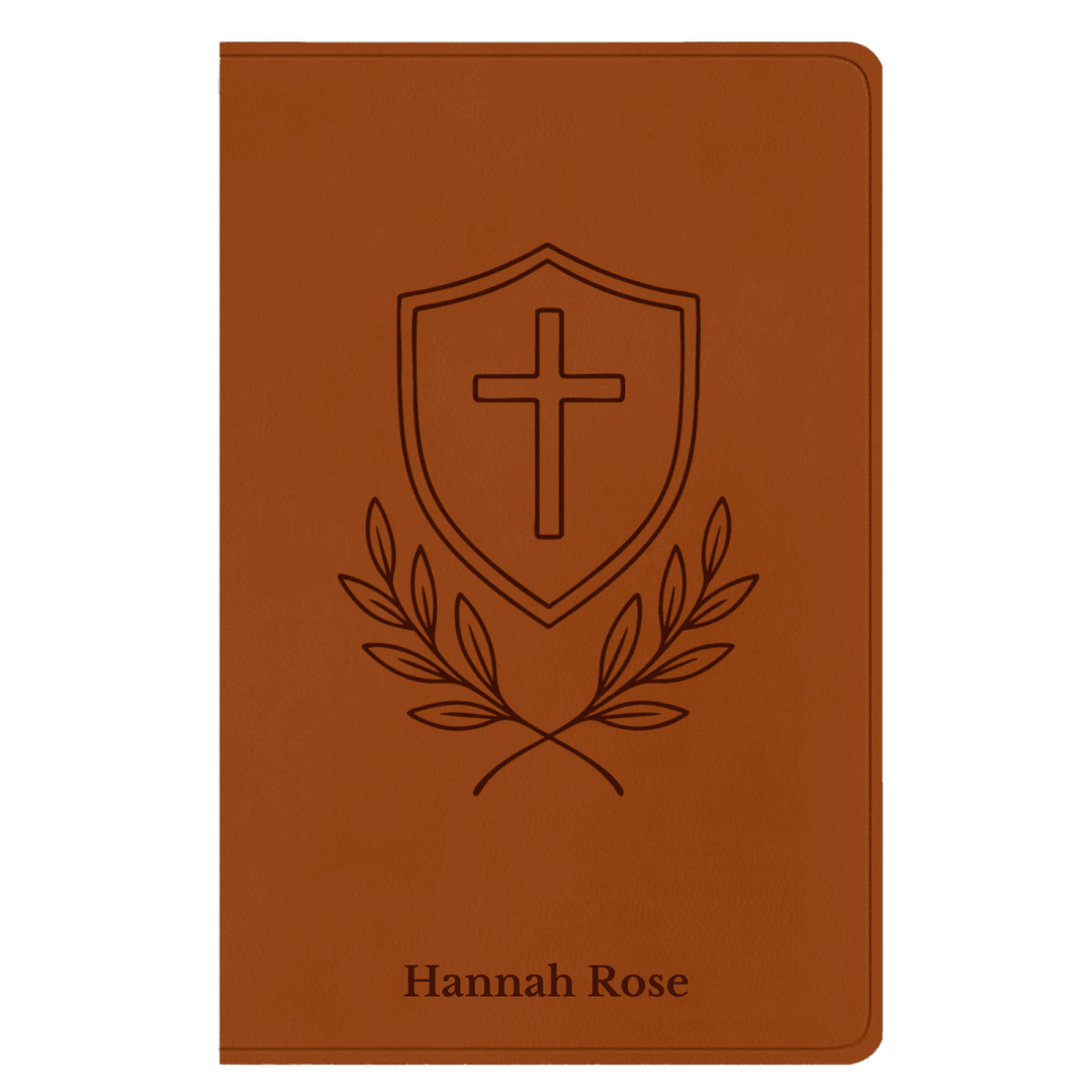 ESV Light Brown Standard Size Holy Bible Large Print | Cross Collection - Shepherds Shelf