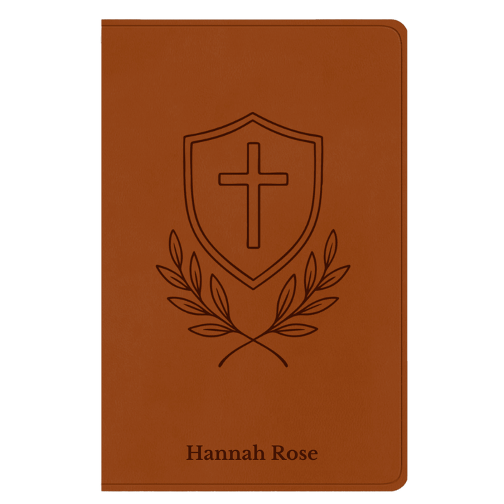 ESV Light Brown Standard Size Holy Bible Large Print | Cross Collection - Shepherds Shelf