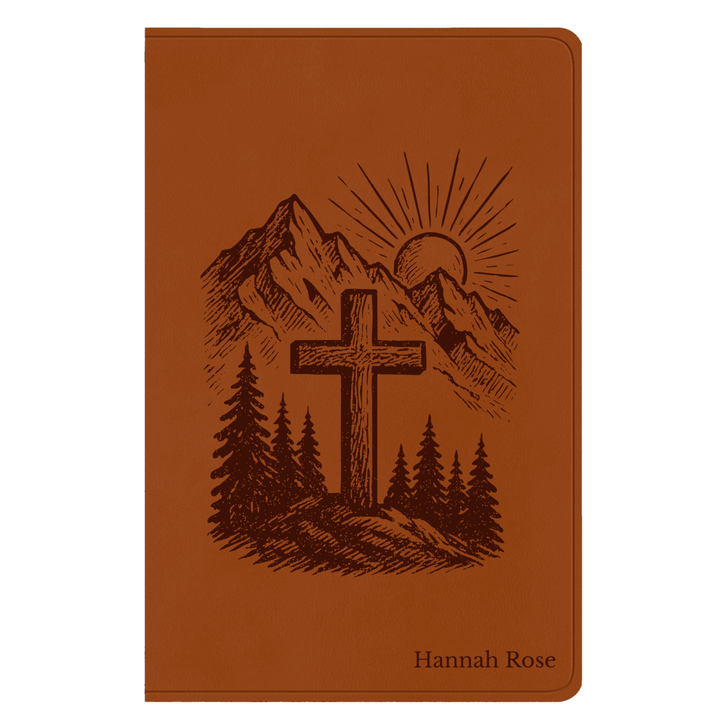ESV Light Brown Standard Size Holy Bible Large Print | Cross Collection - Shepherds Shelf