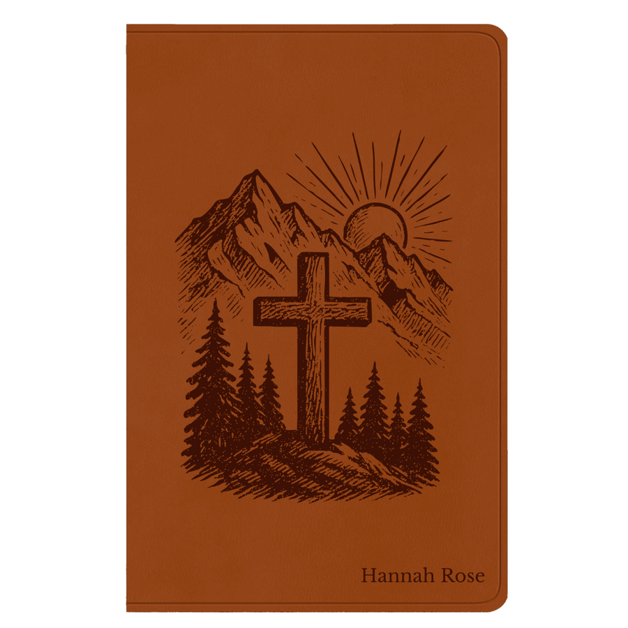 ESV Light Brown Standard Size Holy Bible Large Print | Cross Collection - Shepherds Shelf