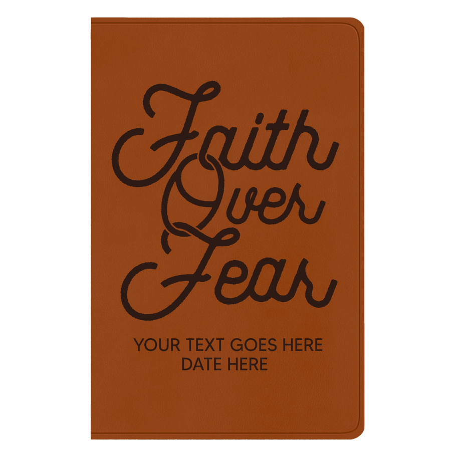 ESV Light Brown Standard Size Holy Bible Large Print | Faith over Fear - Shepherds Shelf