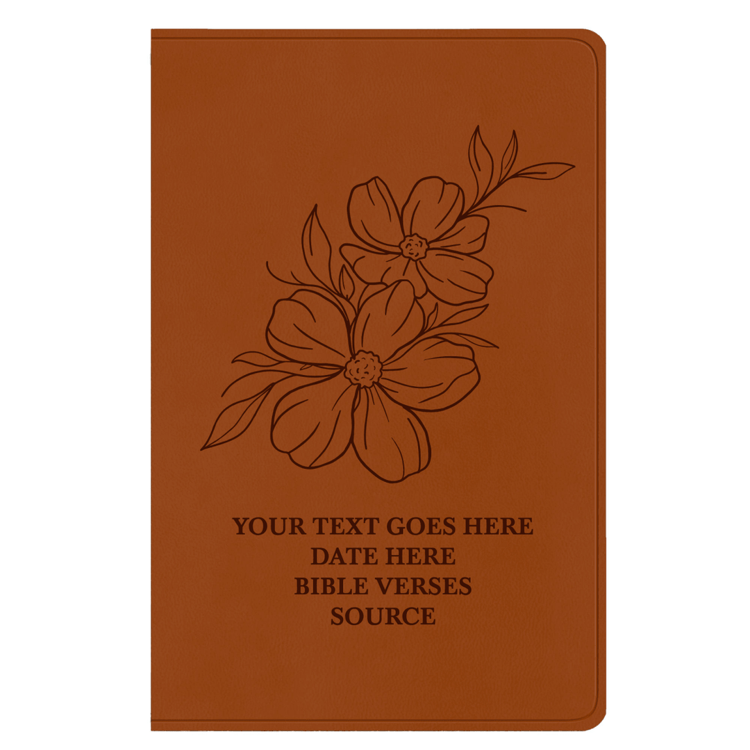 ESV Light Brown Standard Size Holy Bible Large Print | Floral Collection 1 - Shepherds Shelf