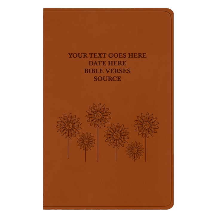 ESV Light Brown Standard Size Holy Bible Large Print | Floral Collection 1 - Shepherds Shelf
