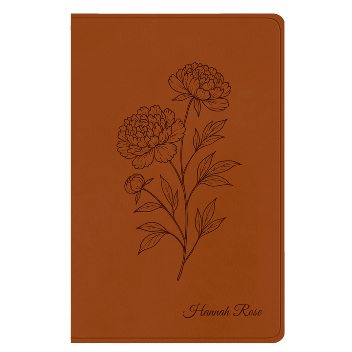 ESV Light Brown Standard Size Holy Bible Large Print | Floral Collection 2 - Shepherds Shelf