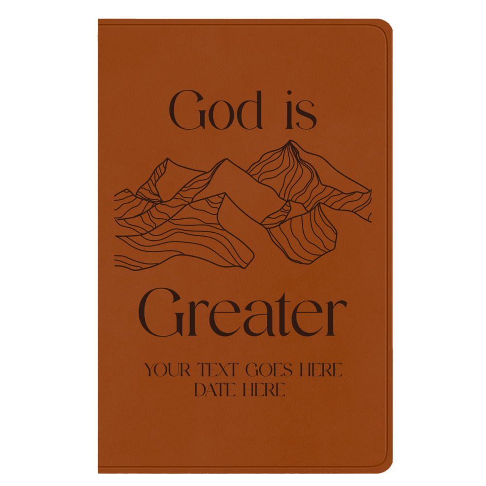 ESV Light Brown Standard Size Holy Bible Large Print | God is Greater
