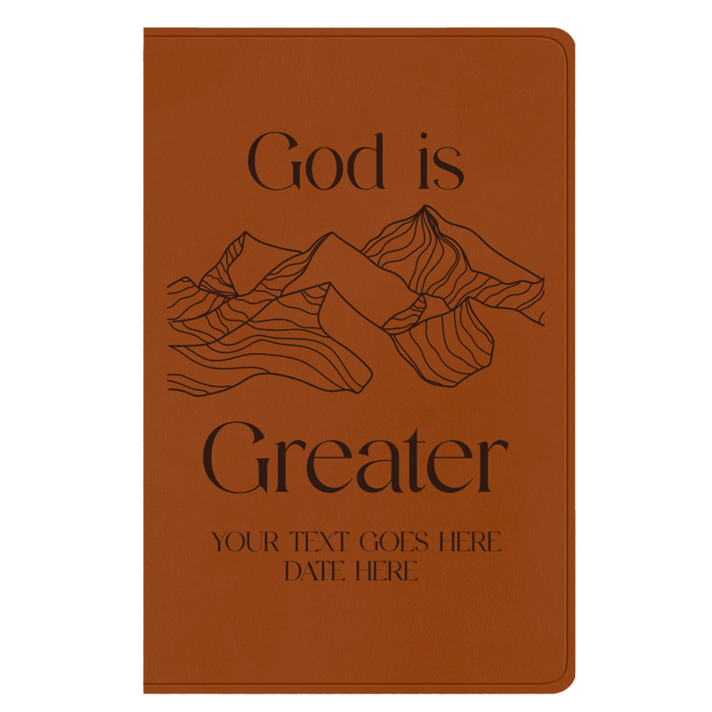 ESV Light Brown Standard Size Holy Bible Large Print | God is Greater