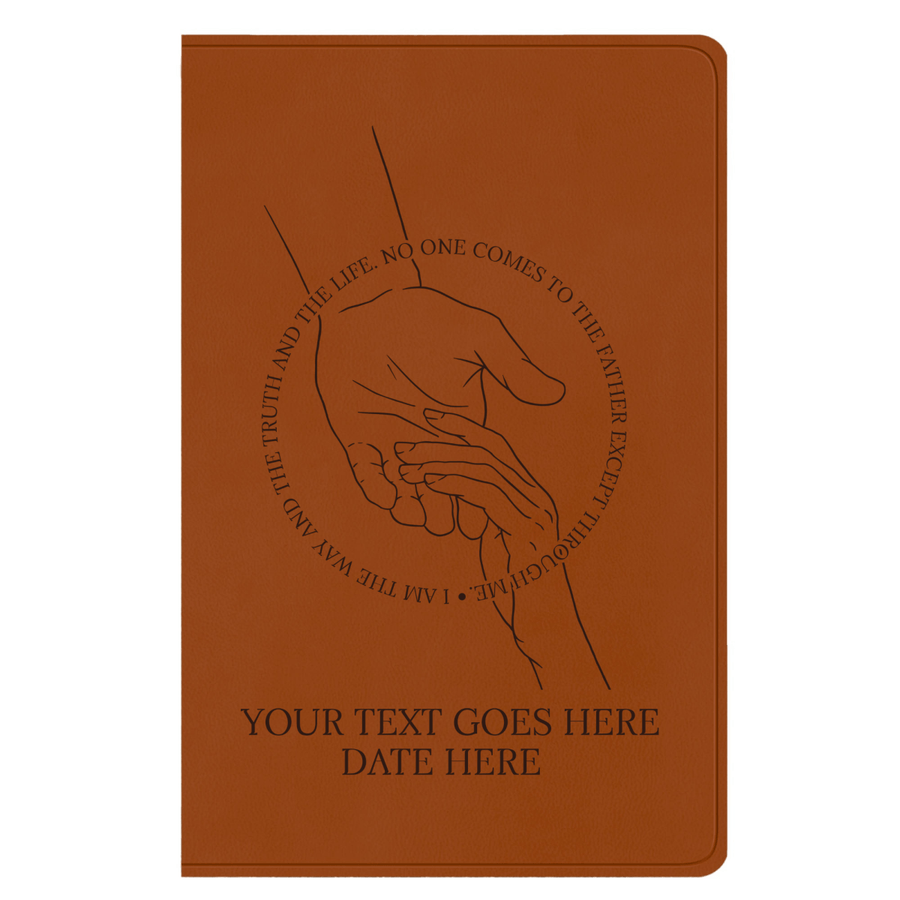 ESV Light Brown Standard Size Holy Bible Large Print | Helping Hand - Shepherds Shelf