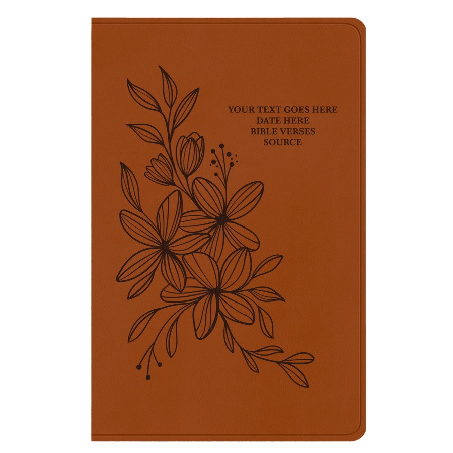 ESV Light Brown Standard Size Holy Bible Large Print | Hyacinth - Shepherds Shelf