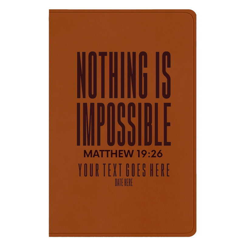ESV Light Brown Standard Size Holy Bible Large Print | Matthew 19:26