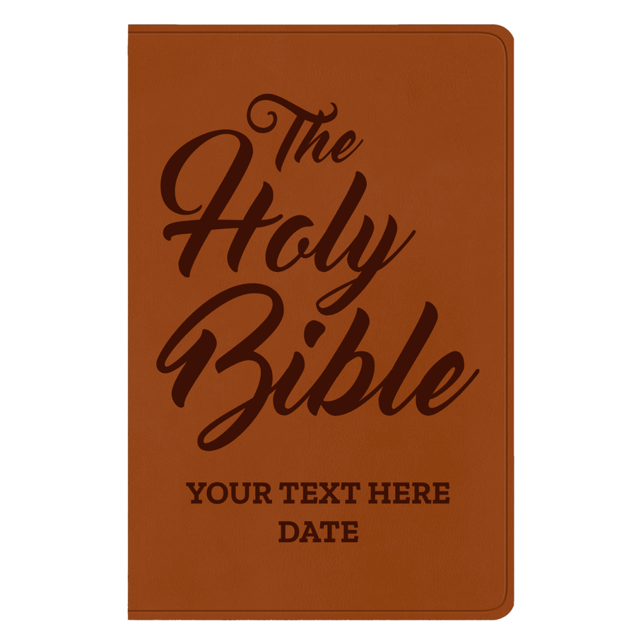 ESV Light Brown Standard Size Holy Bible Large Print | Name - Shepherds Shelf