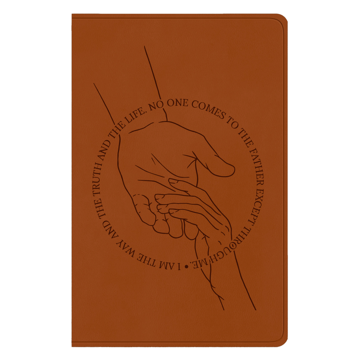 ESV Light Brown Standard Size Holy Bible Large Print | Scripture Art Collection 1 - Shepherds Shelf