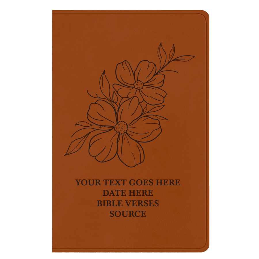 ESV Light Brown Standard Size Holy Bible Large Print | Sun Flower - Shepherds Shelf