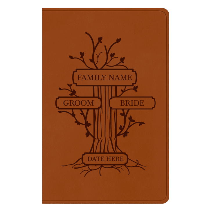 ESV Light Brown Standard Size Holy Bible Large Print | Wedding Collection - Shepherds Shelf