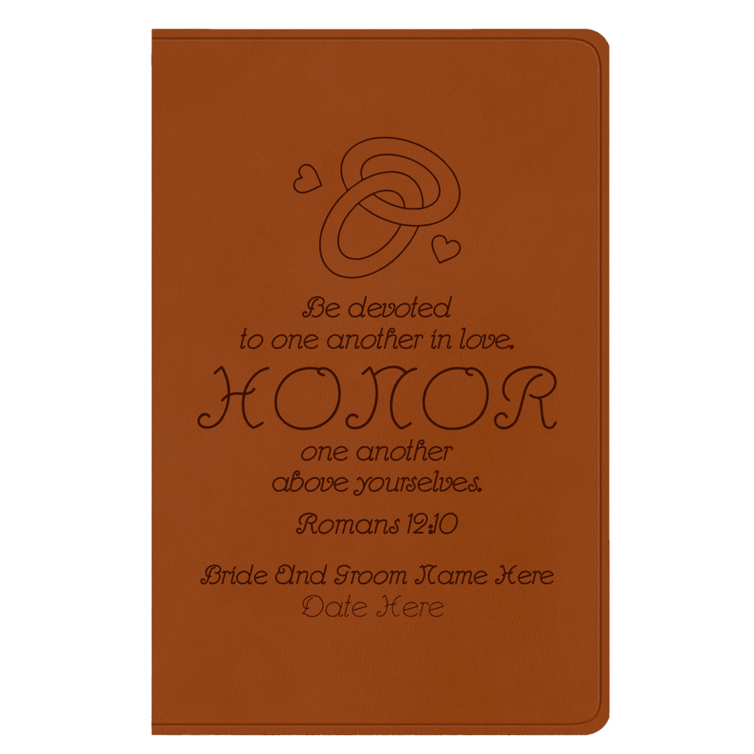 ESV Light Brown Standard Size Holy Bible Large Print | Wedding Collection - Shepherds Shelf