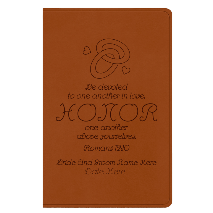 ESV Light Brown Standard Size Holy Bible Large Print | Wedding Collection - Shepherds Shelf