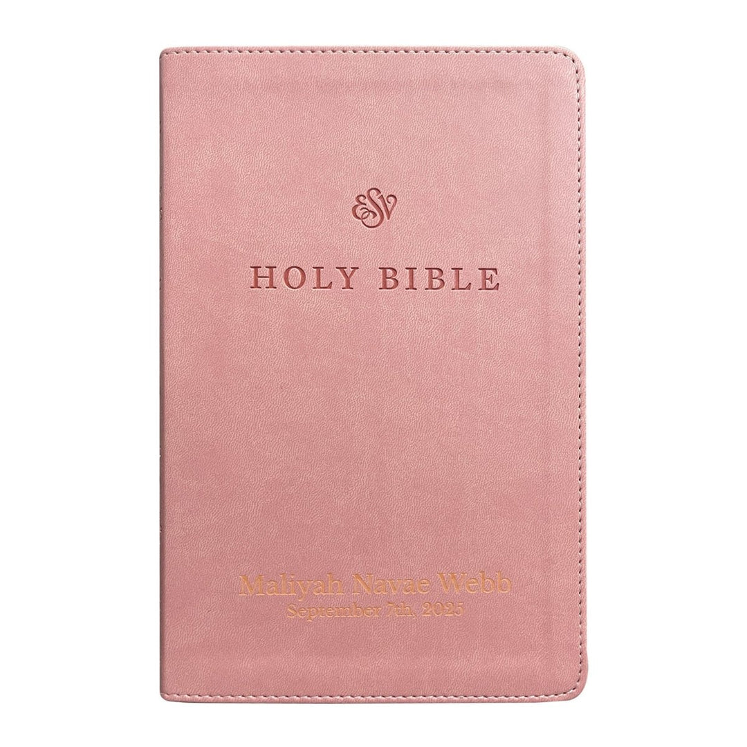 ESV Pink Standard Size Premium Holy Bible Small Print - Shepherds Shelf