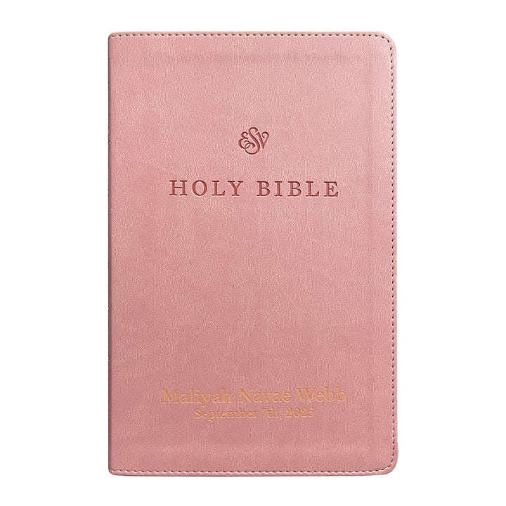 ESV Pink Standard Size Premium Holy Bible Small Print - Shepherds Shelf