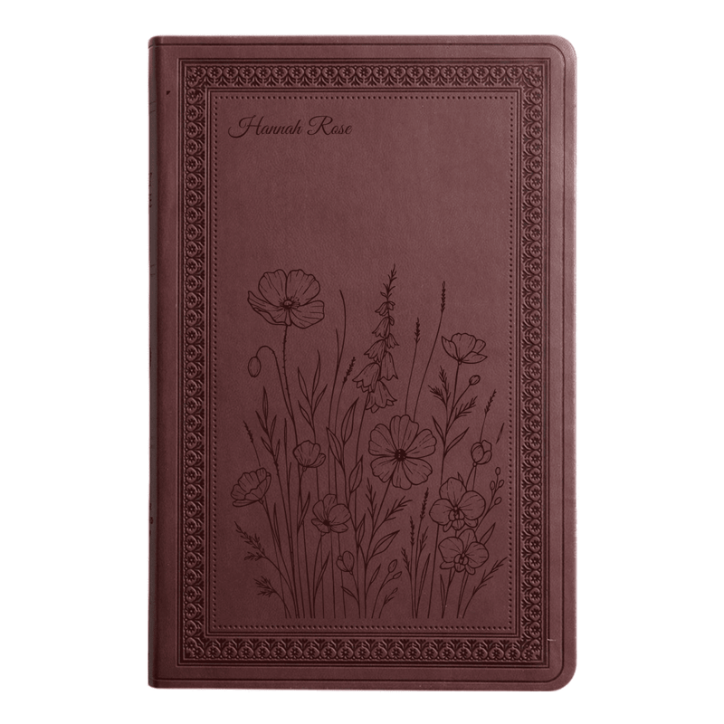 ESV Purple Plum Standard Size Holy Bible Large Print | Bunch of Flowers