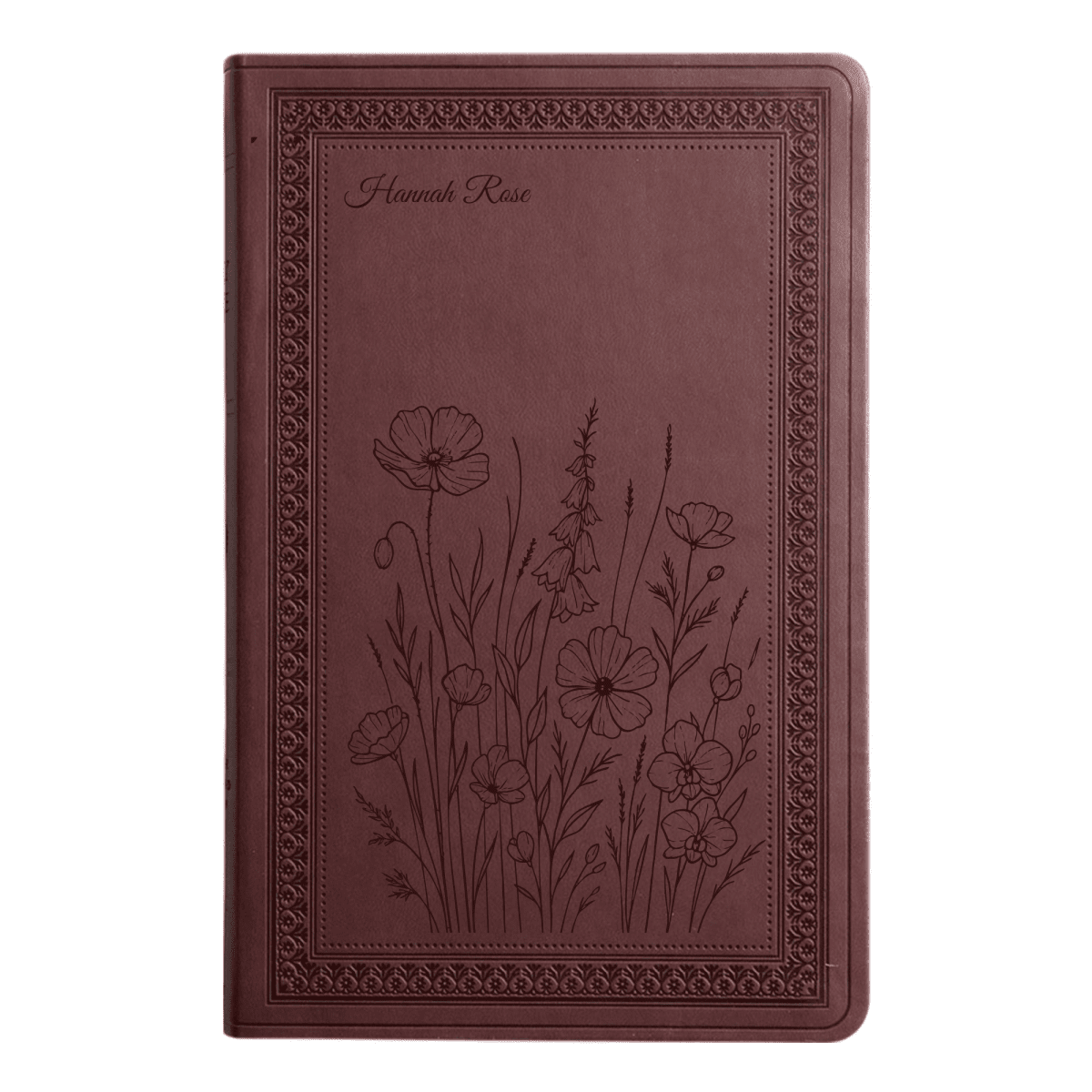 ESV Purple Plum Standard Size Holy Bible Large Print | Bunch of Flowers - Shepherds Shelf