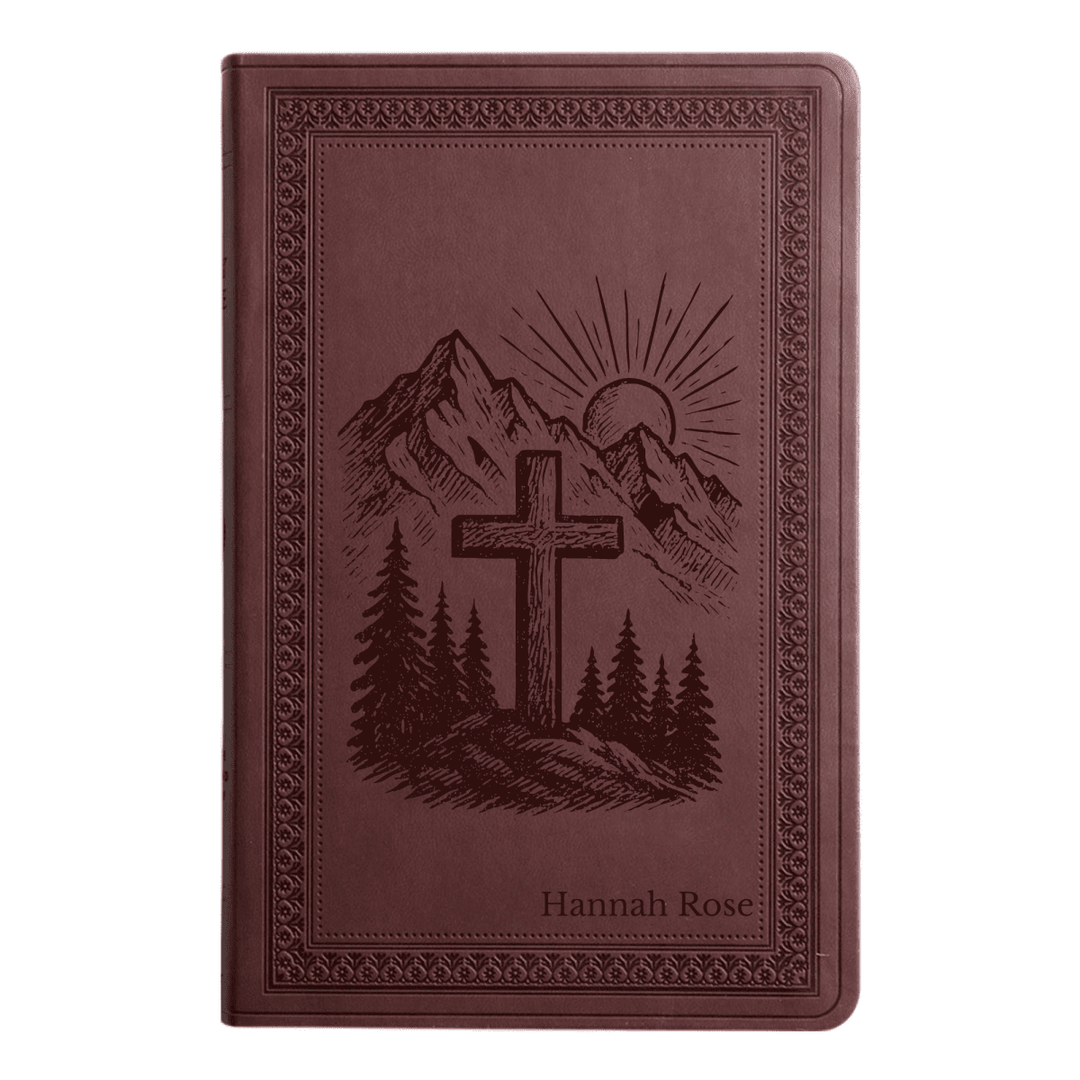 ESV Purple Plum Standard Size Holy Bible Large Print | Cross Collection - Shepherds Shelf