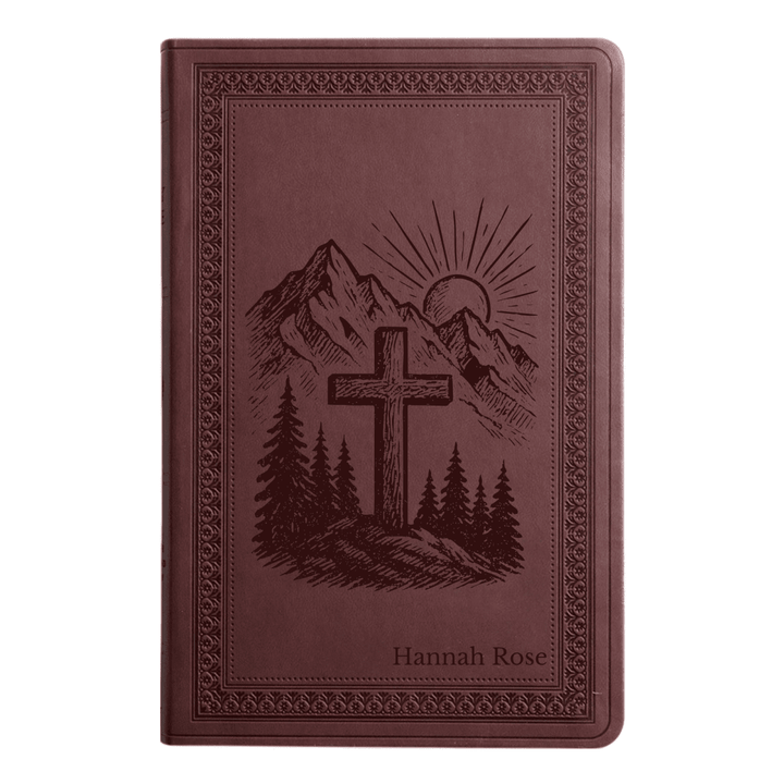 ESV Purple Plum Standard Size Holy Bible Large Print | Cross Collection - Shepherds Shelf