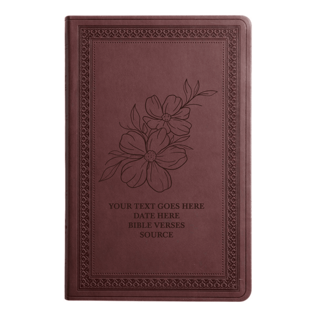 ESV Purple Plum Standard Size Holy Bible Large Print | Floral Collection 1 - Shepherds Shelf