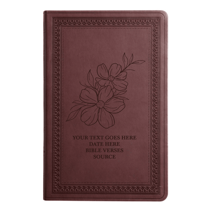 ESV Purple Plum Standard Size Holy Bible Large Print | Floral Collection 1 - Shepherds Shelf