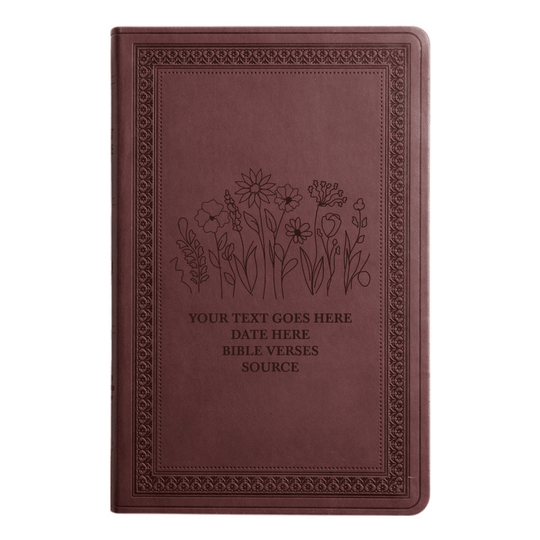 ESV Purple Plum Standard Size Holy Bible Large Print | Floral Collection 1 - Shepherds Shelf