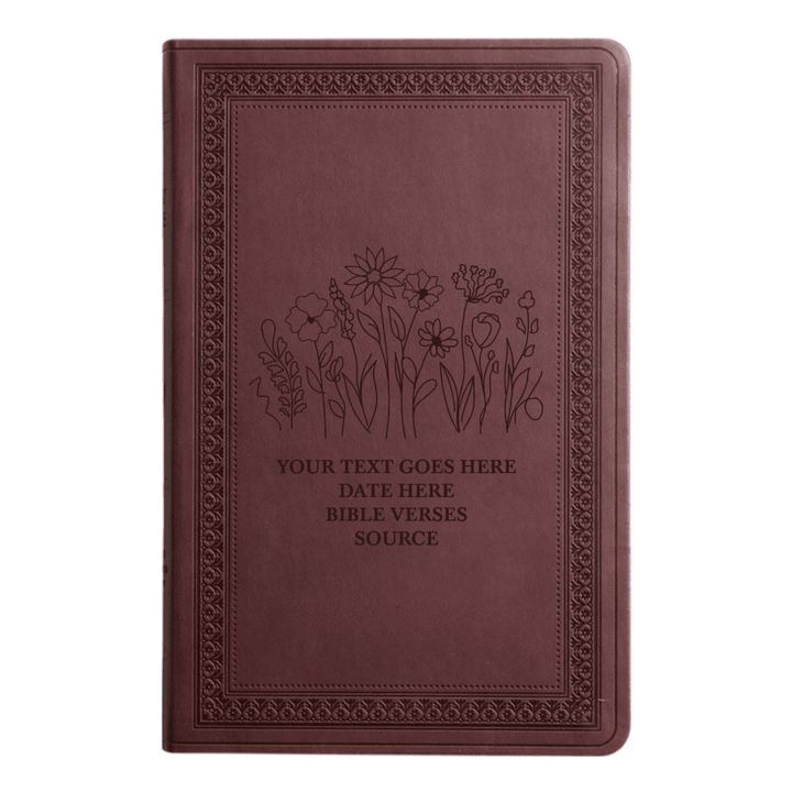 ESV Purple Plum Standard Size Holy Bible Large Print | Floral Collection 1 - Shepherds Shelf