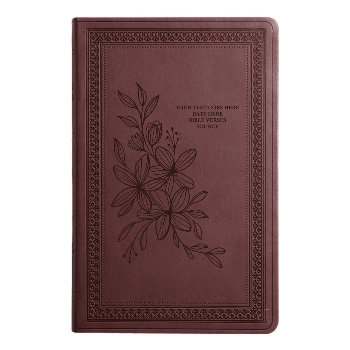 ESV Purple Plum Standard Size Holy Bible Large Print | Floral Collection 1 - Shepherds Shelf