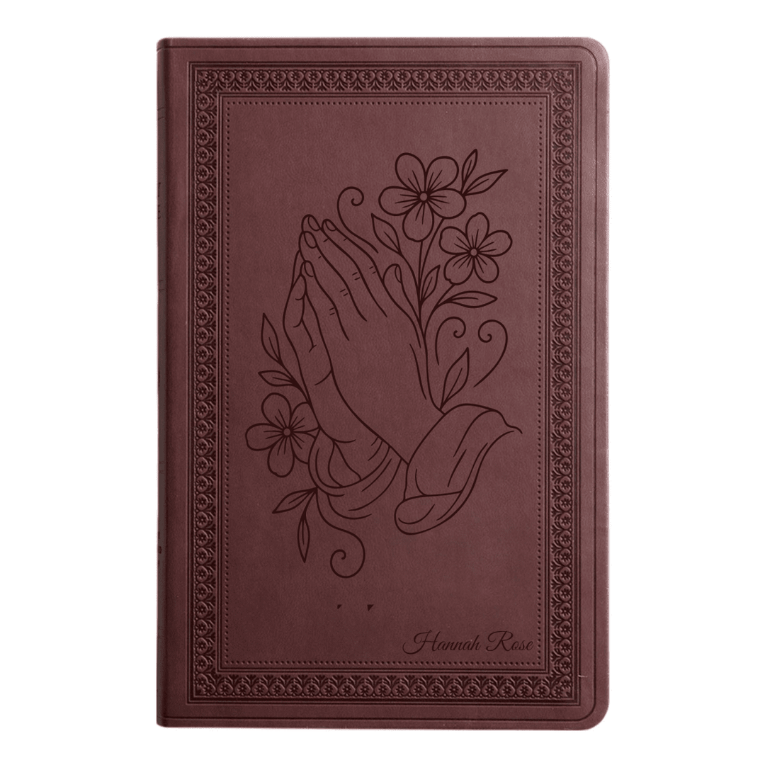 ESV Purple Plum Standard Size Holy Bible Large Print | Floral Collection 2 - Shepherds Shelf