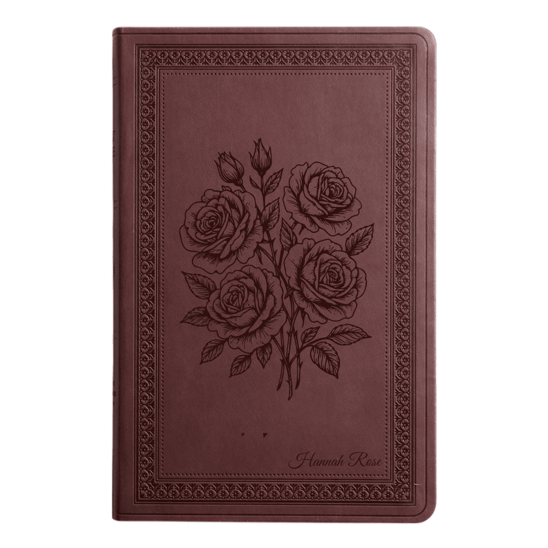ESV Purple Plum Standard Size Holy Bible Large Print | Floral Collection 2 - Shepherds Shelf
