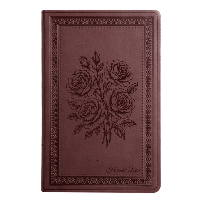 ESV Purple Plum Standard Size Holy Bible Large Print | Floral Collection 2